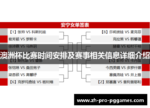 澳洲杯比赛时间安排及赛事相关信息详细介绍 澳洲杯比赛时间安排及赛事相关信息详细介绍